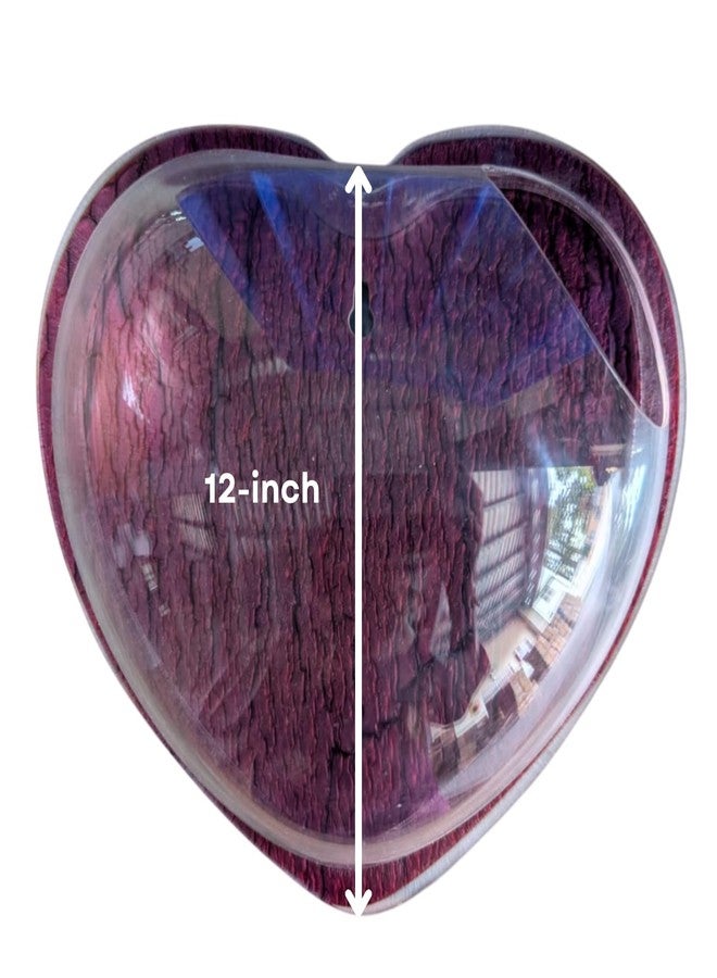 حوض سمك على شكل قلب بقطر 12 بوصة يُعلق على الحائط - بدون قاعدة | حوض أسماك عصري للمنزل والمكتب والمقهى | تصميم موفر للمساحة | حوض سمك أنيق وحوض نباتات | تصميم صغير الحجم - Image 2